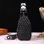 Naiste kott vabaaja mood Retro rinnakott tikandid Crossbody kott Boheemi stiilis Fanny kott One Size black