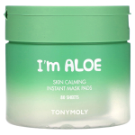 TonyMoly, I'm Aloe, Skin Calming Instant Beauty Mask Pad, 80 sheets, 120g (4.23oz) each blue