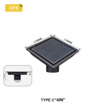 Ruudukujuline N&auml;htamatu Roostevabast Terasest P&otilde;randak&uuml;na Deodorant Pr&uuml;gifilter &Auml;ravool Du&scaron;ip&otilde;randa &Auml;ravool Vee Filter Vannitoa Tarvikud