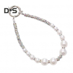 Mobiiltelefoni randmepael helmestega Faux Pearl Charm vargusvastane telefonipael Moodne k&auml;ed-vabad k&auml;ev&otilde;ru Rhinestone telefonirihm A