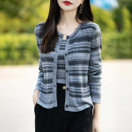 Naiste villane kampsun Qinghe ka&scaron;miir 50% siid 50% vill s&uuml;gis-talvine villane kardigan pehme ja soe M hall v&auml;rv