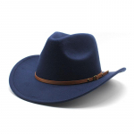 Western Cowboy M&uuml;ts Viltm&uuml;ts Etnilises stiilis meeste ja naiste Tiibeti &uuml;lesp&ouml;&ouml;ratud servaga m&uuml;ts M（56-58cm） tumesinine v&auml;rv