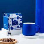 500ml Loov disain Pritsmete tint Sinine Keraamiline Kruus Kohvitass Paar veetass Hommikus&ouml;&ouml;gikaerahelbetopsid Festival Gift Portselan Kruus 500ml