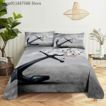 Paadi Ankur Sinised ja Valged Triibud Voodilina Komplekt 3D Prinditud Tumesinine Voodi Lameleht Padjap&uuml;&uuml;riga Voodipesu King Queen Suurus 110x230cm 2pcs gray