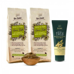 Nat Habit Ready to Apply Henna Paste & Brightning Ubtan Face Wash Combo For Men & Women Natural Glow, Skin Types (Combo Pack of 3)