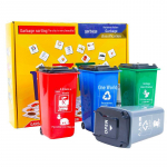 Taaskasutuse M&auml;ngukomplekt: Mini pr&uuml;gikast ja kaardid varajase lapsep&otilde;lve hariduse jaoks