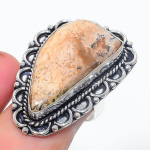 Picture Jasper Handmade 925 Sterling Silver Jewelry Ring Size 7 m4b96