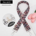 Reguleeritav etnilise tr&uuml;kiga Crossbody &otilde;larihm naiste koti jaoks &ndash; mitmev&auml;rviline aksessuaar Gunmetal Buckle