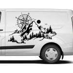 Compass Deer and Bear in The Mounta Car Sticker Decal for Camper Rv Motorhome Caravan Van Decor 54cmwidex34cmhigh must