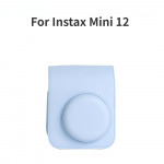 Instax Mini 12 kaamera&uuml;mbrisele PU-nahast pehmest silikoonist kattekott Fujifilmi filmikaamerakoti jaoks &otilde;larihmaga roosa