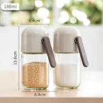 2 pakk roostevabast terasest soolatops T&auml;pne kvantitatiivne ratsioon V&uuml;rtside jaotur, m&otilde;&otilde;tmine soolatops V&uuml;rtspurgid konteinerid maitseainepudeli jaotur kollane