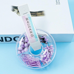 Makroon Kirjaklambrite Komplekt, Gloobuse K&uuml;&uuml;nte Kombinatsioon, V&auml;rvilised Klambrid, Kontorikomplekt