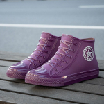 Stiilsed soojad naiste kalossid vihmakingad karusnahaga talvised veekindlad saapad naiste moe-aia vihmakingad pl&uuml;&uuml;sis vihmasaapad CN 35