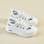 Naiste suvised hingavad v&otilde;rktossud Mugavad n&ouml;&ouml;riga jooksujalatsid PU-nahast paksu platvormiga k&otilde;ndimisjalatsid libisemiskindlad tennised naistele 35