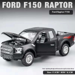 Uus 1:32 Ford Raptor F150 Pikap maastikuauto Valatud metallisulamist mudelauto Heli Valgus T&otilde;mmatav Tagasi Kogu Laste M&auml;nguasi Kingitused A188 must