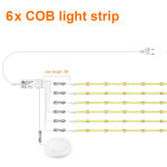 LED Akustiline Paneel Dekoratiivne COB Valgusriba Puutetundlik Dimmimine Seina Taustavalgusti Vitriin Riiul Kapp Alune Magamistoa &Ouml;&ouml;valgus 6pcs-3M