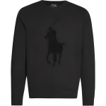 Polo Ralph Lauren &Uuml;hev&auml;rviline tikitud logoga &uuml;mmarguse kaelusega dressipluus Meeste dressipluus Must 710766862-001 S black