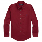 Polo Ralph Lauren S&auml;rk Ss24 &Uuml;hev&auml;rviline Tikitud Logo Pikkade Varrukatega Laste T-s&auml;rgid Tume Punane 323952199-004 M