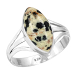 925 Sterling H&otilde;be S&otilde;rmus Naised V&auml;&auml;riskivi K&auml;sit&ouml;&ouml; Ehted Uusaasta Kingitus Hull Pits Ahhaat Dalmaatsia Dendriit Opaal Eudialiit Howliit K2 Jaspis Solitaar 5