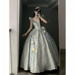 Lolita &Otilde;htukleit K&otilde;rge Stiiliga Banketi Kunstiline Prooviesitus Varrukateta Traksidega K&otilde;rge V&ouml;&ouml;koht Printsessi Kleit XXL sinine