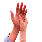 hot sale hemp gray half finger compression gloves inflammation joint care non-slip sports S