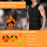 Men Vest Waist Trainer Treening Double Zip Body Shaper XXL