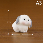 Kujuke miniatuurne armas j&auml;nes Mikromaastiku vaigust kaunistused kodukaunistuseks Kawaii loomade j&auml;nku toa lauakaunistus kingitus