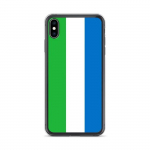Coque iPhone &ndash; iPhone XS Max &ndash; Drapeau Sierra Leone &ndash; Supp &ndash; Mitmev&auml;rviline &ndash; Vertikaalne