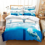 Ujumine basseinis Voodipesu Tekikott Komplekt 3D Digitaaltr&uuml;kk Voodipesu Moodne Disain Tekikott Voodipesu Komplektid Voodikomplekt Uk Single 135x200cm