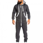 Men's Unisex Jumpsuit One-piece garment Non Footed Pajama Playsuit Blouse Hoodie M