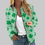 Naiste jakid, pikkade varrukatega, kerge lukuga, l&uuml;hike j&otilde;uluprindiga jakk Juhuslik tepitud jakk taskutega L