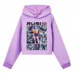 Laste T&uuml;drukute Anime Multikas POP Laulja Superstaar Rumi Mira Zoey Tr&uuml;kiga Vabaaja Pikkade Varrukatega Kapuutsiga Pusa Pealmine 130Cm lilla