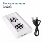 Xboxi vertikaalne alus 2 jahutusventilaatoriga Series S jahuti Xbox Series S m&auml;ngukonsooli hoidja 2 USB-pordiga