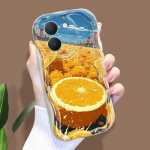 Armas koomiksimustriga kreemjas tekstuuriga korpus, lainelise servaga pehme silikoonkaanega telefoni&uuml;mbris Vivo jaoks Vivo Y28 4G