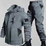 Kulumiskindel kombinesoon meeste v&auml;listingimustes ehitusplatsi ehitus autoremondit&ouml;&ouml;koja tehase riietus mustust h&uuml;lgav ja rebenemiskindel riietus 180 hall