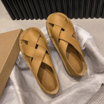 Moodsad Naiste Kingad 2025 Uued BaoTou Naiste Sandaalid Vabaaja Sandaalid Naistele Suvine Retro L&auml;bil&otilde;ikega Kingad Naiste Slip-on Tasased Sandaalid 35