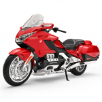 1/9 HONDA Gold Wing GL1800 Sulamist T&auml;navamootorratta Mudel Valatud Metallist Vabaaja Tuuritamismootorratta Mudel Heli Valgus Laste M&auml;nguasi Kingitus punane
