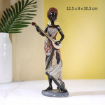 Vaik Aafrika mustanahalised naiste kujukesed Vintage kunst k&auml;sit&ouml;&ouml; karakter kuju Retro kodukaunistus t&ouml;&ouml;laua kaunistused interj&ouml;&ouml;ri jaoks