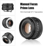 50mm F1.7 Suure Avaga Kaamer objektiiv Manuaalse Fookusega Kiirobjektiiv PK Kinnitusega Asendus Pentax K1 K 1 Mark II T&auml;iskaader must