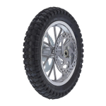 12,5x2,75in Mini Jalgratta Tagaratas Libisemisvastane Kumm Terasest Sulam 47cc 49cc 2 Taktiline Krossikas jaoks Silver gray