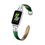 Samsung Galaxy Fit 3 metall+nahkrihm Samsung fit 3 nutikella tarvikutele K&auml;epael Galaxy Fit 3 jaoks K&auml;ev&otilde;ru Rihm Galaxy Fit 3 khaki