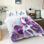 My Little Pony Multikas 3D Prinditud Tekikott Laste Voodipesukomplekt Moodne Disain Kolmeosaline Komplekt 135 * 200 (two-piece set)