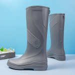 T&auml;iskasvanud naiste k&otilde;rge s&auml;&auml;rega vihmasaapad v&auml;listingimustesse, veekindlad, libisemiskindla kummist tallaga, kulumiskindlad kummist jalan&otilde;ud, moekad vihmasaapad 36-40 40 hall