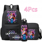 4 tk/komplekt Anime Joonisfilm K-Pop Prindiga Seljakott 750 ml veepudeliga Teismelisele &Otilde;pilasele T&uuml;drukule Poisile Raamatukott Lapse Kingitus Suure Mahutavusega Reisikott
