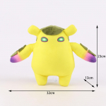 Uus VALORANT Fearless Leping Gekko M&auml;ngu &Uuml;mbritsev Pl&uuml;&uuml;sist Nukk Joonisfilm Nukk 23cm kollane