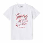 Ganni Naiste S T-s&auml;rk J&auml;nese Logotr&uuml;kiga T3994 151 T3994 151 (M)