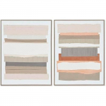 Tableau - HOME ESPRIT - Urbain - Multicolore - 2 unit&eacute;s - 62,3 x 4,5 x 82,3 cm puhas