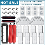 &Uuml;hilduv Roborock S7 Max Ultra / S7 MaxV Ultra / S7 Pro Ultra Tarvikute Varuosad Peamine K&uuml;ljepintsel Filter Mop Tolmukott