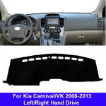 Auto sisemine armatuurlaua kate Kia Carnival VK 2006 - 2013 LHD RHD Dashmat Carpet Cape p&auml;ikesevarju padjavaip 2009 2010 2011 Red LHD