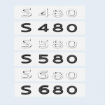 Uued kroommustad t&auml;hed S480 S580 S680 V12 embleem Benz Maybach S-klassi auto tiib pagasiruum taga W221 W222 logo kleebis glossy black